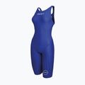 Women's one-piece swimsuit ZONE3 Performance Speed Kneeskin blue/white