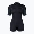 Women's swimming wetsuit Xcel Axis Back Zip Spring 2 mm black/palm/monstera print