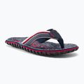 Gumbies Cairns red-grey flip flops