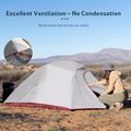 Naturehike Updated Cloud Up 3 person trekking tent light grey/red 9