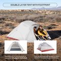 Naturehike Updated Cloud Up 3 person trekking tent light grey/red 10
