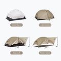 1-person trekking tent Naturehike Mongar UL1 15D moon rock sand 2