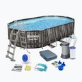 Bestway Power Steel Oval Pool Set 610 x 366 cm brown
