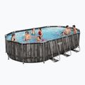 Bestway Power Steel Oval Pool Set 610 x 366 cm brown 2