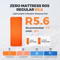 Flextail Zero R05 Regular orange inflatable mattress 7