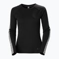 Women's thermal base layer Helly Hansen Lifa Active Stripe Crew black