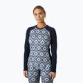 Women's thermal active sweatshirt Helly Hansen Lifa Merino Midweight Graphic Crew navy star pixel