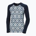 Women's thermal active sweatshirt Helly Hansen Lifa Merino Midweight Graphic Crew navy star pixel 9
