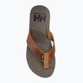 Men's Helly Hansen Seasand 2 Leather Sandals honey wheat flip flops 5
