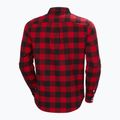 Men's Helly Hansen Lokka Organic Flannel red buffalo check shirt 6