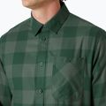 Men's Helly Hansen Aker Flannel LS shirt jungle green buffalo plaid 3