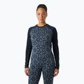 Women's thermal active sweatshirt Helly Hansen Lifa Merino Midweight Graphic Crew navy nordic rose aop