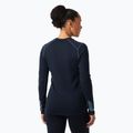 Women's thermal active sweatshirt Helly Hansen Lifa Merino Midweight Graphic Crew navy nordic rose aop 2