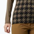 Women's thermal active sweatshirt Helly Hansen Lifa Merino Midweight Graphic Crew sepia houndstooth aop 4