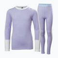 Helly Hansen JR Lifa Merino Midweight bright lavender children's thermal underwear set 5