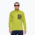 Men's trekking sweatshirt NORRONA Femund Warm1 Zip Neck golden lime/olive night