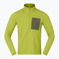 Men's trekking sweatshirt NORRONA Femund Warm1 Zip Neck golden lime/olive night 5