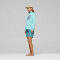 Women's trekking sweatshirt NORRONA Femund Warm1 Zip Neck aqua haze/trooper 4