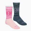 Women's socks KARI TRAA Puffin 2 pack pink frost