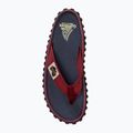 Gumbies Islander navy blue and maroon flip flops 6