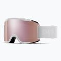 Smith Squad white vapor/chromapop everyday rose gold mirror ski goggles