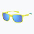 Polaroid PLD 8053/S matte yellow azure/blue mirror polarised children's sunglasses 2