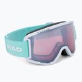 HEAD Contex silver/turquoise ski goggles 392821