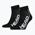 HEAD Socks Tennis 2P Stripe Quarter black 811509BKW39