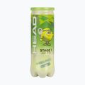 HEAD Stage 1 children's tennis balls 3 pcs green 2