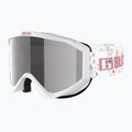 Children's ski goggles Bliz Liner Jr white pink logo/pink&silver mirror 3