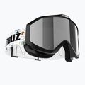 Children's ski goggles Bliz Liner Jr black white logo/brown&silver mirror