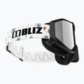 Children's ski goggles Bliz Liner Jr black white logo/brown&silver mirror 4