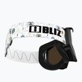 Children's ski goggles Bliz Liner Jr black white logo/brown&silver mirror 5