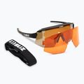 Bliz Breeze Polarized S3+S2 matt black/brown silver mirror/basic orange cycling glasses