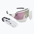 Bliz Breeze Small S3+S0 matt white/brown rose multi/clear cycling glasses