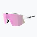 Bliz Breeze Small S3+S0 matt white/brown rose multi/clear cycling glasses 4