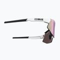 Bliz Breeze Small S3+S0 matt white/brown rose multi/clear cycling glasses 6