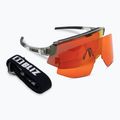 Bliz Breeze S3+S2 transparent dark grey/brown red multi/orange cycling glasses