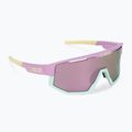 Bliz Fusion S3 matt pastel purple yellow logo / brown pink multi 52305-34 cycling glasses 2