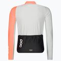 Men's cycling longsleeve POC Essential Road Mid Jersey granite grey/zink orange 2