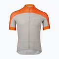 Men's POC Essential Road Logo cycling jersey zink orange/granite grey