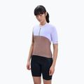 Women's cycling jersey POC Essential Road Print jasper brown/purple quartz