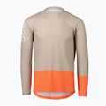 Men's cycling longsleeve POC MTB Pure light sandstone beige/zink orange