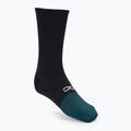 Cycling socks POC Flair Mid uranium black/dioptase blue