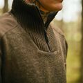 Men's trekking sweatshirt Pinewood Hurricane dark green mel 7
