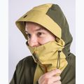 Pinewood men's Abisko Trekking 3L golden hay/moss green rain jacket 5