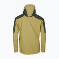 Pinewood men's Abisko Trekking 3L golden hay/moss green rain jacket 10