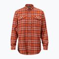 Men's Pinewood Abisko Hiking Flannel shirt burned orange 7