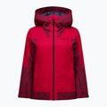 Women's ski jacket Perak Performance Rider Tech Insulated vertical zenith/tech burgundy