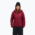 Women's down jacket Peak Performance Helium Down Hood vertical zenith/tech burgundy